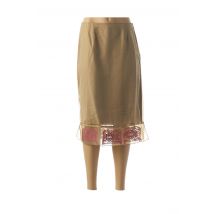JUST B. - Jupe mi-longue beige en polyamide - Femme - Taille 36 - Modz
