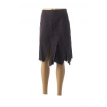 ANTOGNINI JEANS - Jupe mi-longue violet en coton - Femme - Taille 34 - Modz