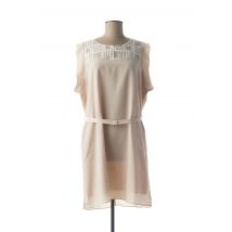 BONSUI - Robe mi-longue beige en polyester - Femme - Taille 38 - Modz