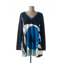 PIANURASTUDIO - Tunique manches longues bleu en viscose - Femme - Taille 34 - Modz