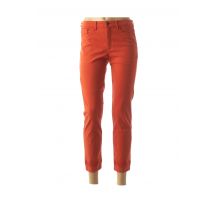 DENIM &DRESS - Pantalon 7/8 orange en coton - Femme - Taille 36 - Modz