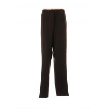 QUATTRO - Pantalon droit marron en polyester - Femme - Taille 54 - Modz