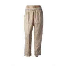 LEONIE - Pantalon 7/8 beige en viscose - Femme - Taille 34 - Modz