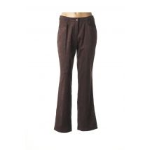 DUO - Pantalon droit marron en polyester - Femme - Taille 40 - Modz