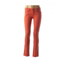 BISCOTE - Pantalon droit orange en coton - Femme - Taille 36 - Modz