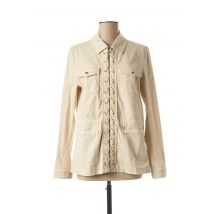 MAISON 123 - Veste casual beige en coton - Femme - Taille 38 - Modz