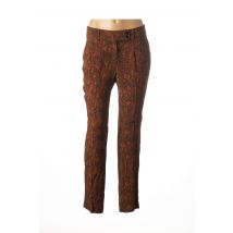 MAISON 123 - Pantalon droit marron en viscose - Femme - Taille 38 - Modz