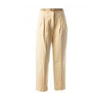 LA FEE MARABOUTEE - Pantalon droit jaune en coton - Femme - Taille 40 - Modz
