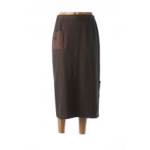 MARYVET - Jupe longue marron en viscose - Femme - Taille 42 - Modz