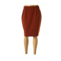 FEDORA - Jupe mi-longue marron en polyester - Femme - Taille 40 - Modz