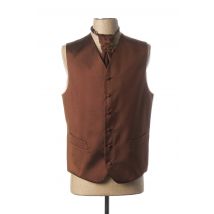ELIOS - Gilet sans manche marron en soie - Homme - Taille M - Modz