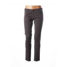 ANNA SCOTT - Pantalon slim gris en coton - Femme - Taille 44 - Modz