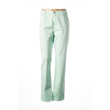 KANOPE - Pantalon droit vert en coton - Femme - Taille 38 - Modz