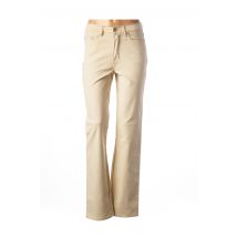 LAITA - Pantalon droit beige en coton - Femme - Taille 38 - Modz