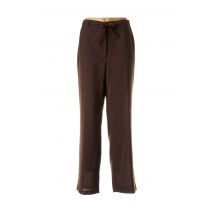 MARYVET - Pantalon chic marron en polyester - Femme - Taille 48 - Modz