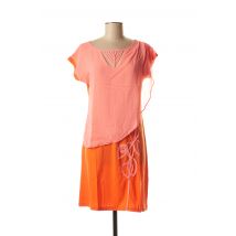 VIRGINIE & MOI - Robe mi-longue rose en polyester pour femme - Taille 42 - Modz