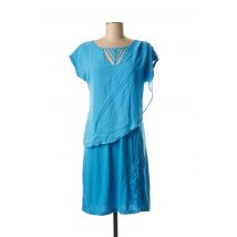 VIRGINIE & MOI - Robe mi-longue bleu en polyester - Femme - Taille 38 - Modz