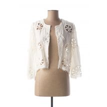 VALERIE KHALFON - Gilet manches longues blanc en coton pour femme - Taille 38 - Modz