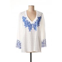 VALERIE KHALFON - Tunique manches longues bleu en coton pour femme - Taille 38 - Modz