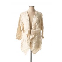 MADE IN ITALY - Veste casual beige en lin - Femme - Taille 34 - Modz