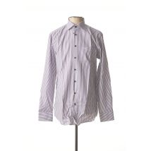 SEIDEN STICKER - Chemise manches longues violet en coton - Homme - Taille S - Modz