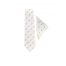 JEAN DE SEY - Cravate beige en soie - Homme - Taille TU - Modz