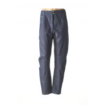 LA STAMPA - Pantalon droit bleu en coton - Femme - Taille 34 - Modz