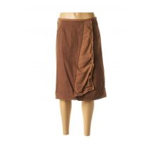 SOLOLA - Jupe mi-longue marron en coton - Femme - Taille 40 - Modz