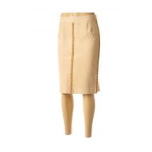 VERTIGO PARIS - Jupe mi-longue beige en polyester - Femme - Taille 38 - Modz