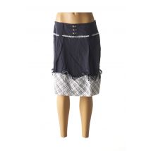 O.K.S - Jupe mi-longue bleu en coton - Femme - Taille 40 - Modz