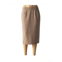 KARTING - Jupe mi-longue marron en polyester - Femme - Taille 42 - Modz