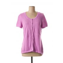ESPRIT - Gilet manches courtes violet en coton - Femme - Taille 40 - Modz