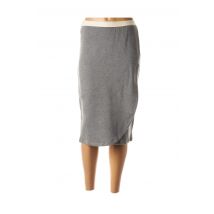 DROLATIC - Jupe mi-longue gris en coton - Femme - Taille 34 - Modz