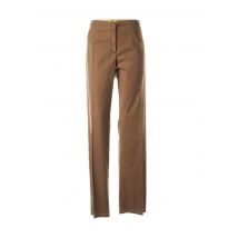 LUISA VIOLA - Pantalon droit marron en coton - Femme - Taille 52 - Modz