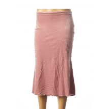JANE WOOD - Jupe mi-longue rose en polyester - Femme - Taille 36 - Modz