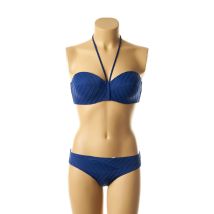 LOU - Maillot de bain 2 pièces bleu en polyamide - Femme - Taille TU - Modz