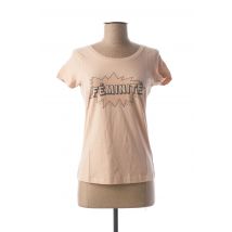 FILLANDISES - T-shirt beige en coton - Femme - Taille 34 - Modz