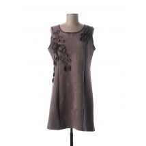 L33 - Robe mi-longue gris en polyester - Femme - Taille 38 - Modz