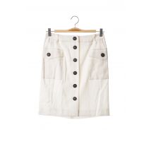 TEENFLO - Jupe mi-longue blanc en ramie - Femme - Taille 34 - Modz