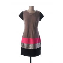 MISS CAPTAIN - Robe courte marron en coton - Femme - Taille 36 - Modz