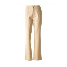 BRUNO SAINT HILAIRE - Pantalon droit beige en coton pour femme - Taille 44 - Modz