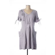 GLAMZ - Robe mi-longue gris en polyester - Femme - Taille 40 - Modz