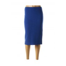 LUCIA - Jupe mi-longue bleu en acrylique - Femme - Taille 38 - Modz