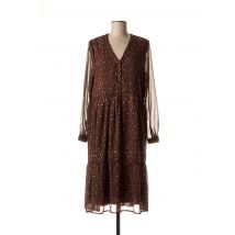 GARANCE - Robe mi-longue marron en polyester - Femme - Taille 36 - Modz