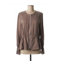 TUZZI - Veste casual marron en cuppro - Femme - Taille 38 - Modz
