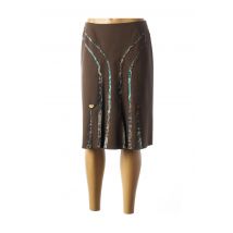 GARELLA - Jupe mi-longue marron en polyester - Femme - Taille 38 - Modz