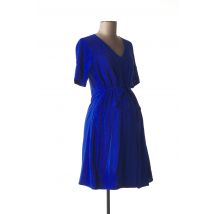 POMKIN - Robe mi-longue bleu en viscose - Femme - Taille 36 - Modz