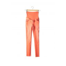 LOVE2WAIT - Jean maternité orange en coton pour femme - Taille W26 L30 - Modz