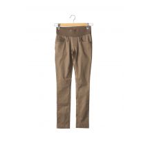 PIETRO BRUNELLI - Pantalon slim marron en coton - Femme - Taille 34 - Modz