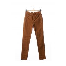 KANOPE - Pantalon slim marron en coton - Femme - Taille 34 - Modz